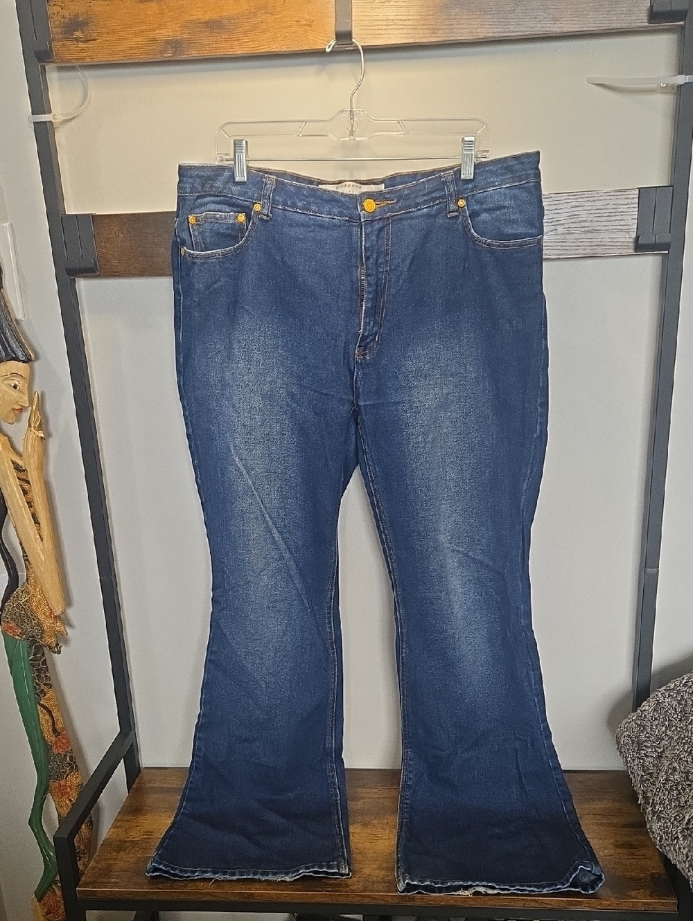 Men's Dark Blue Bootcut Jeans